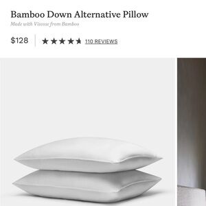 Luxurious Bamboo Pillow - Crisp White